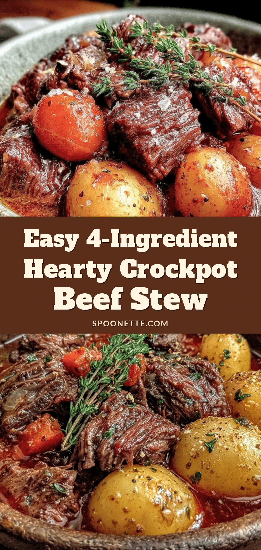 4-ingredient crockpot beef stew recipe