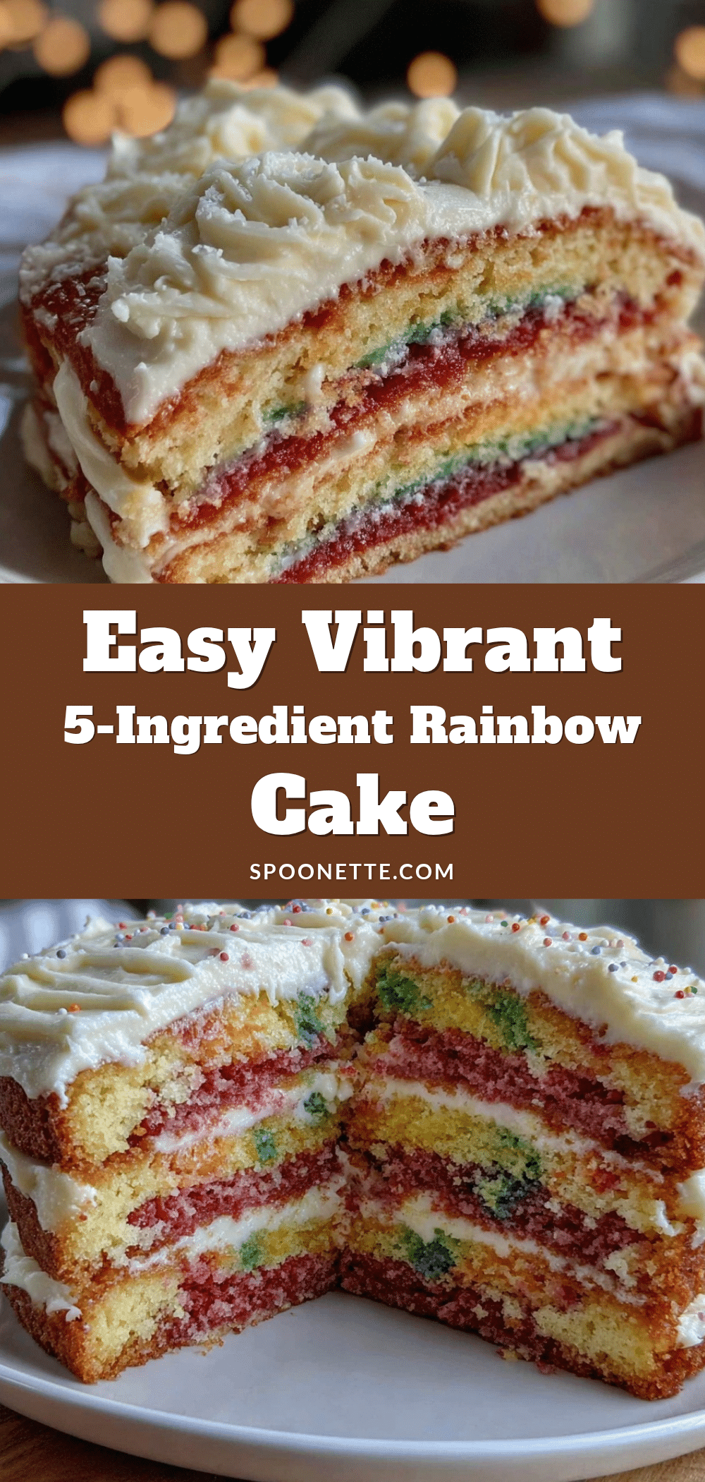 easy 5-ingredient beginner rainbow pride cake recipe