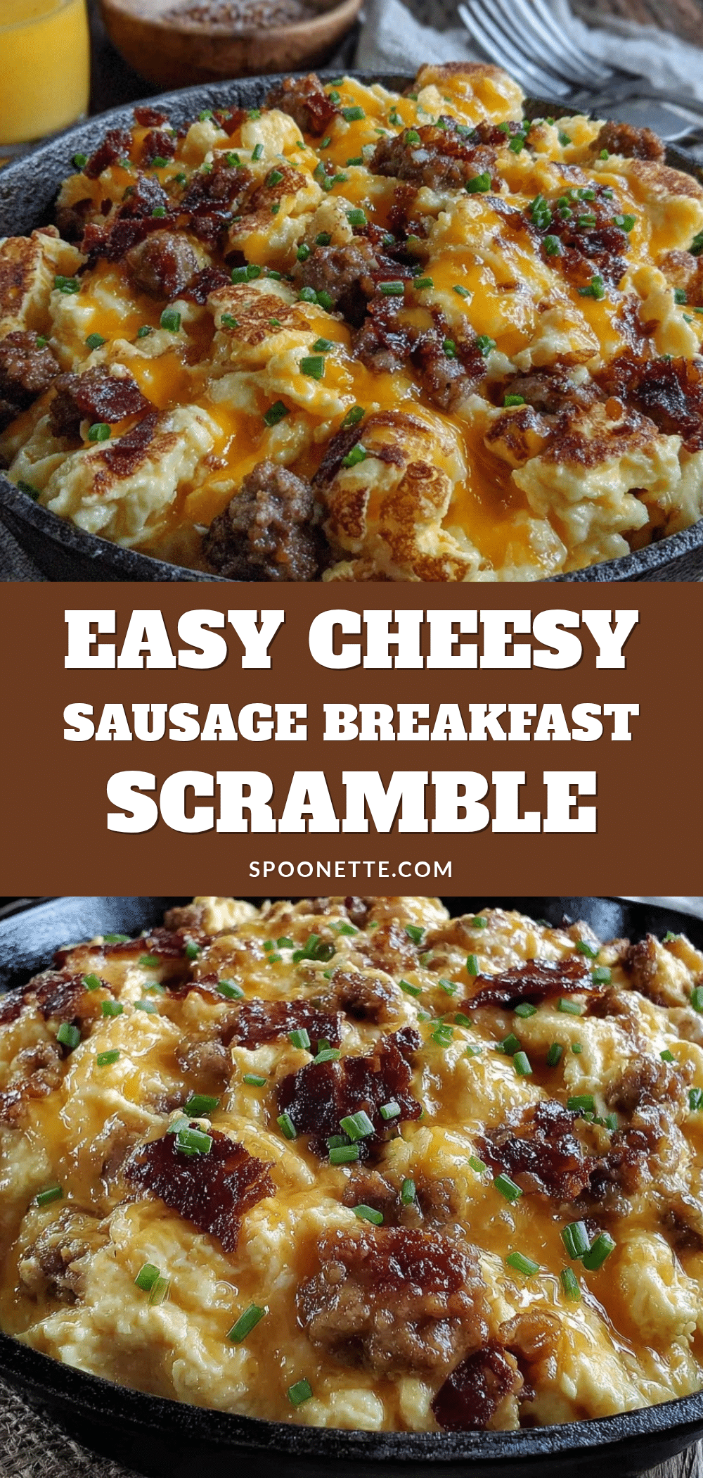 Easy Cheesy Fathers Day Breakfast Scramble recipe