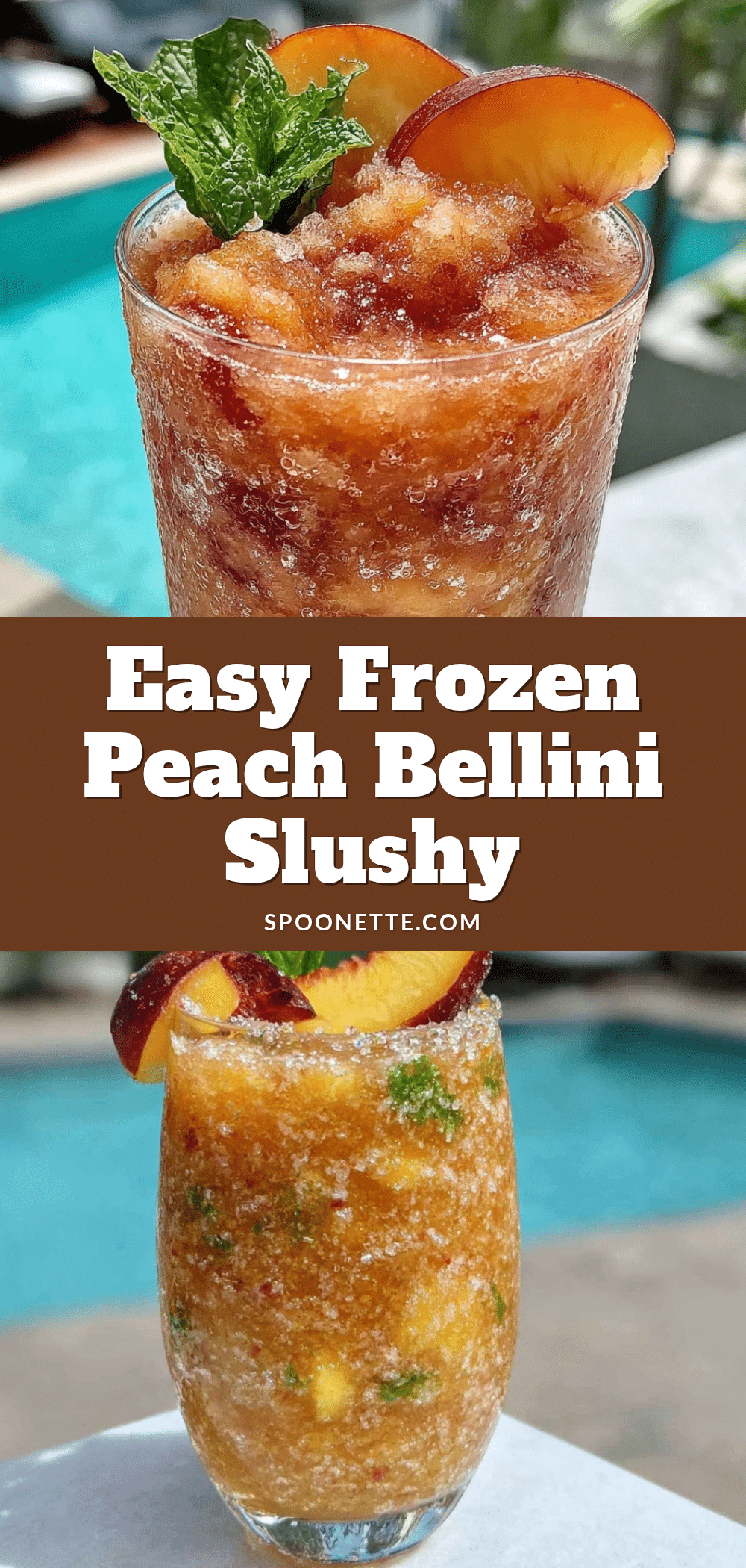 easy frozen peach bellini slushy recipe