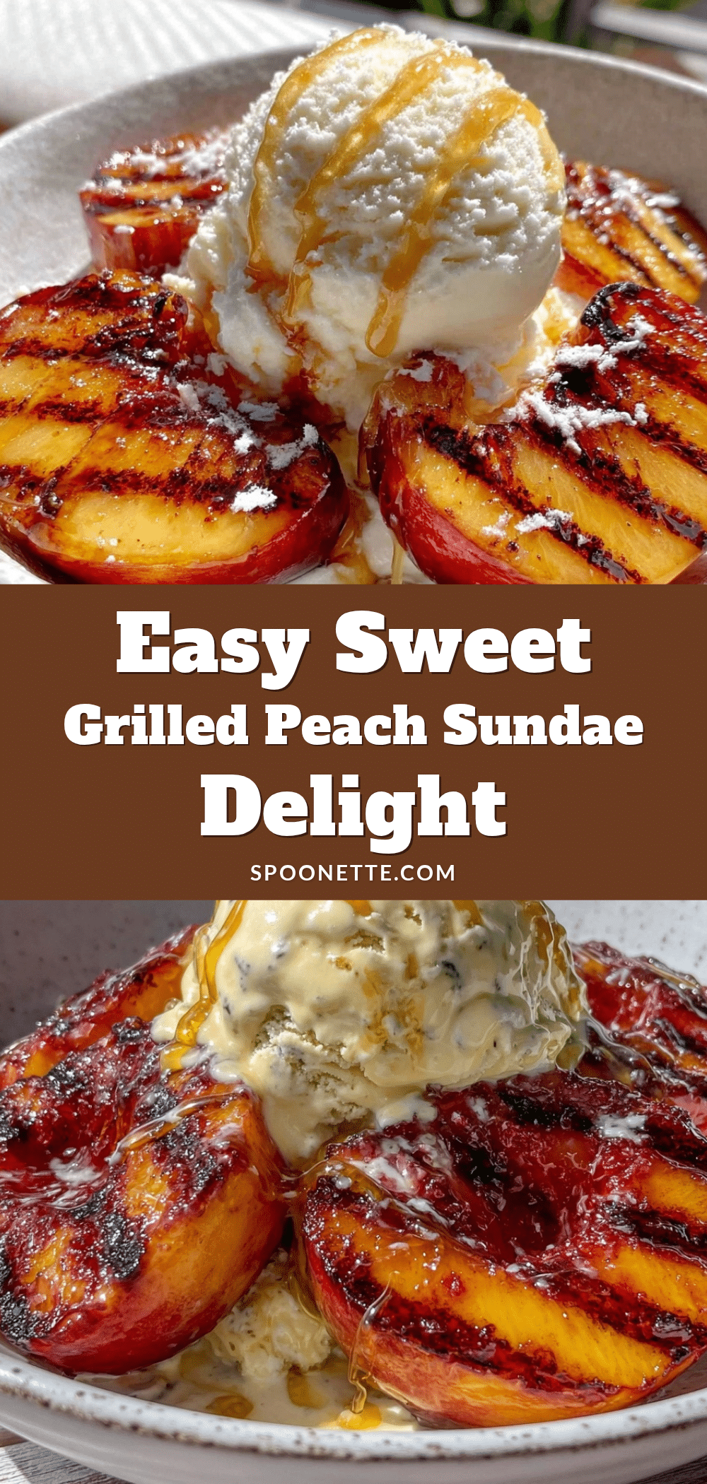 easy grilled peach sundae recipe