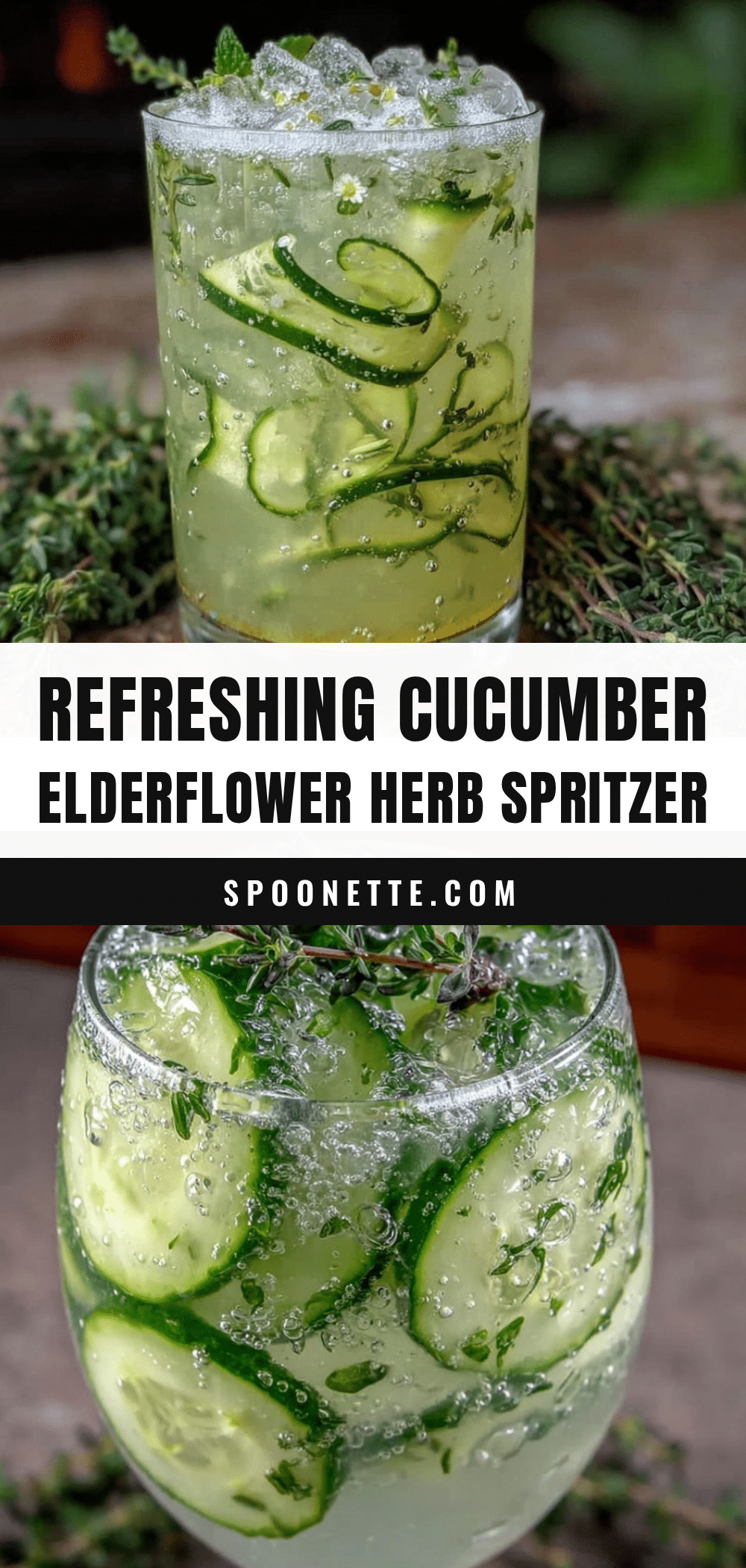 fresh cucumber elderflower spritzer recipe