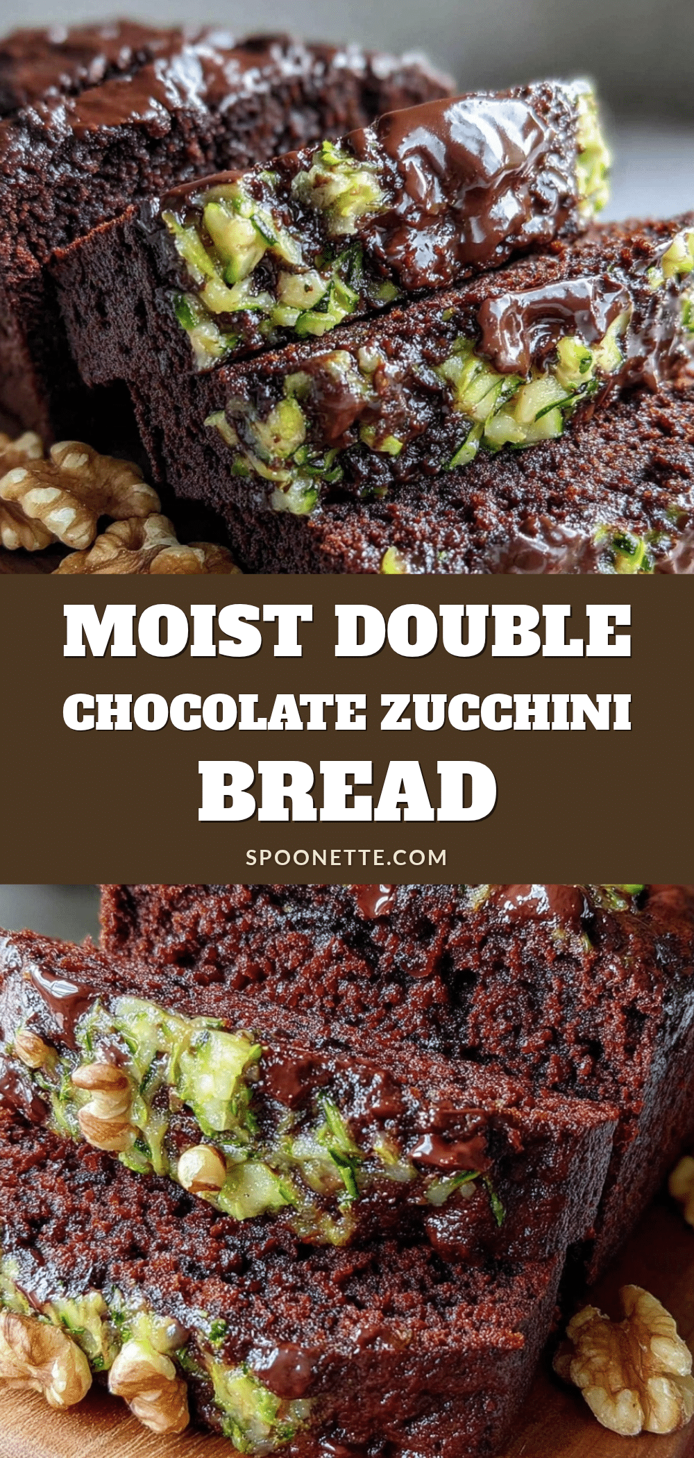 moist double chocolate zucchini bread recipe
