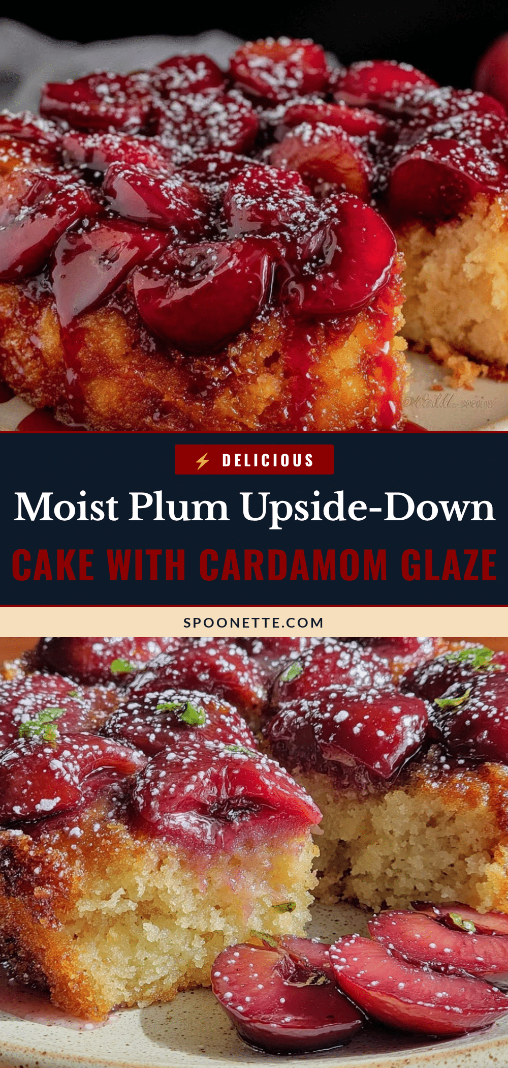 moist plum upside-down cake recipe