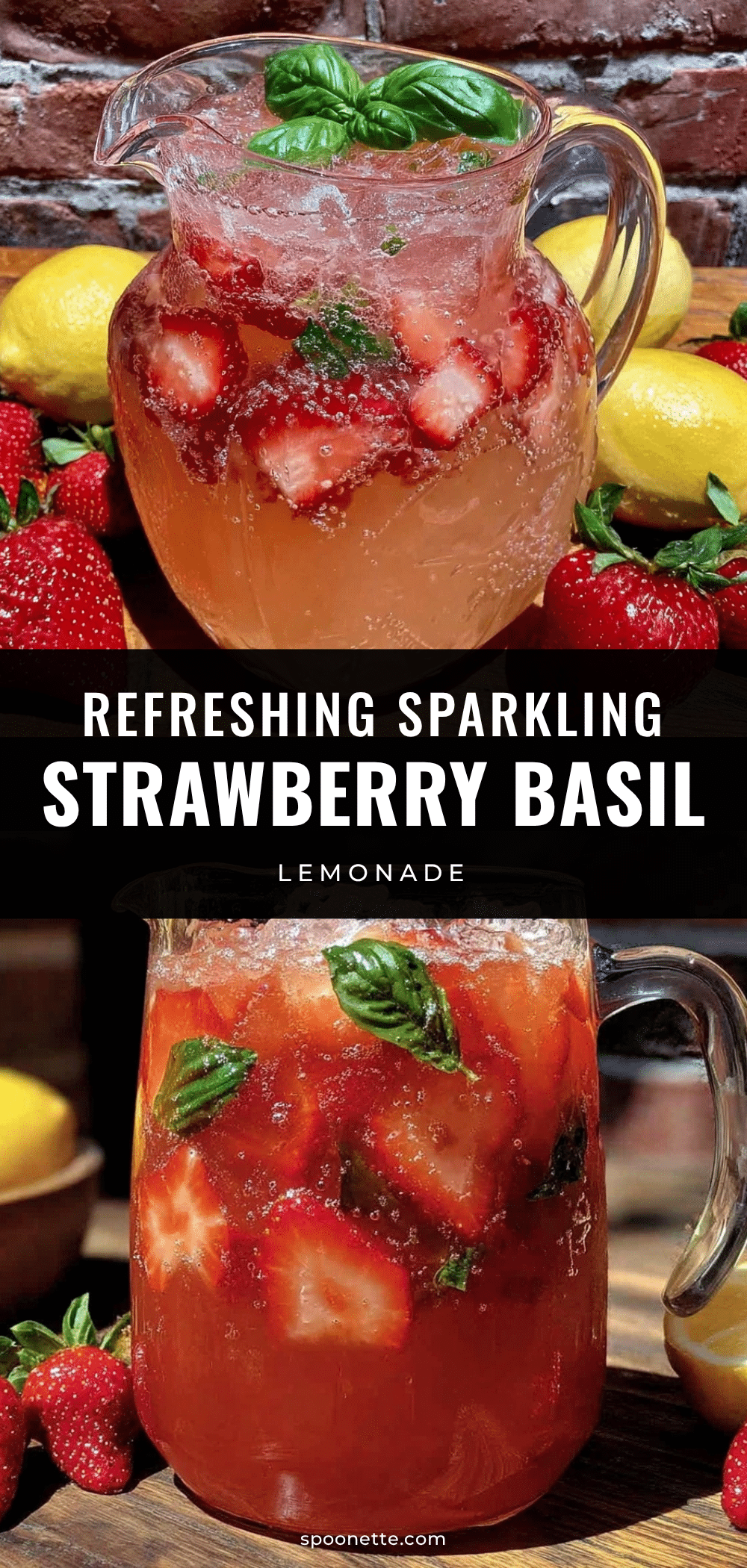 sparkling strawberry basil lemonade recipe