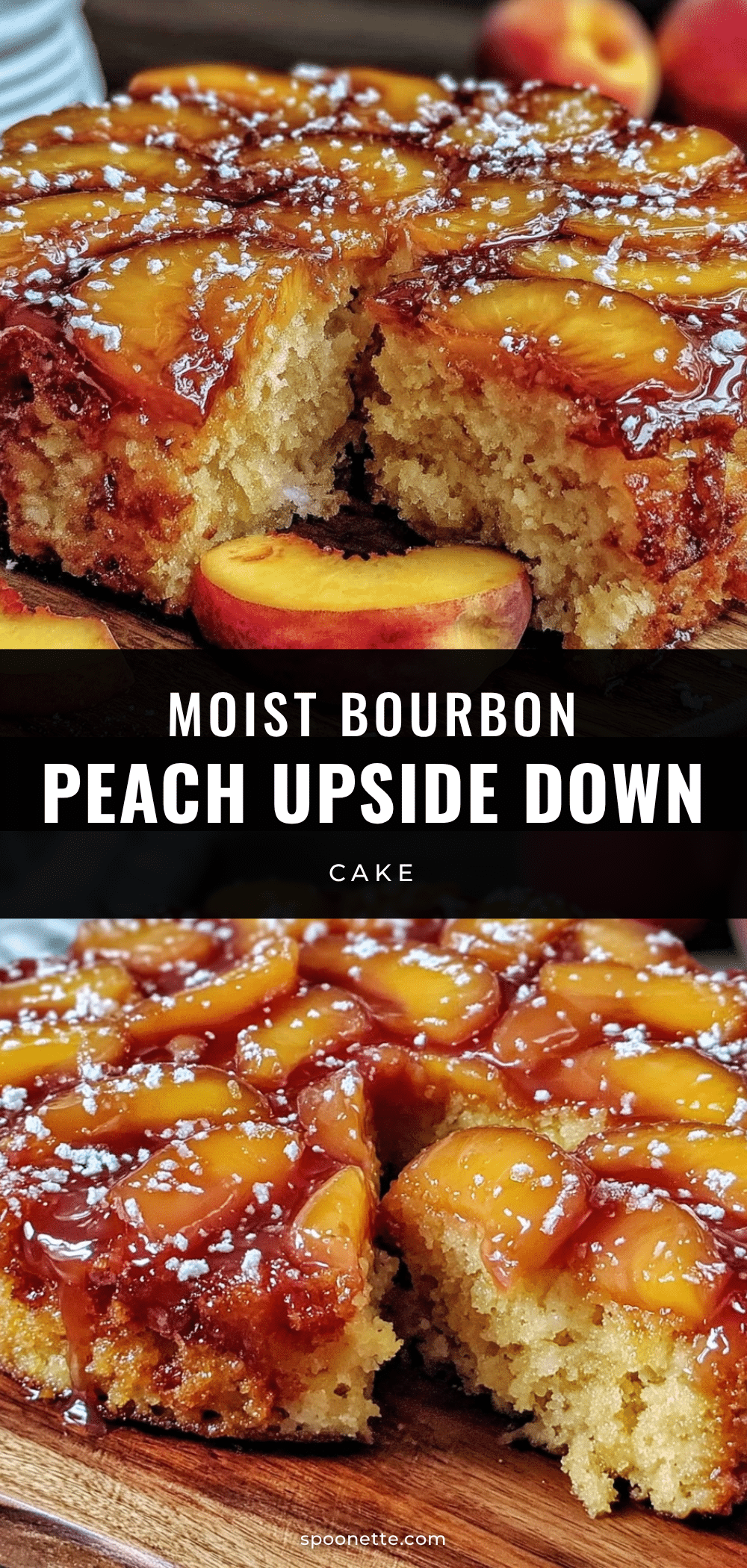 bourbon peach upside down cake recipe