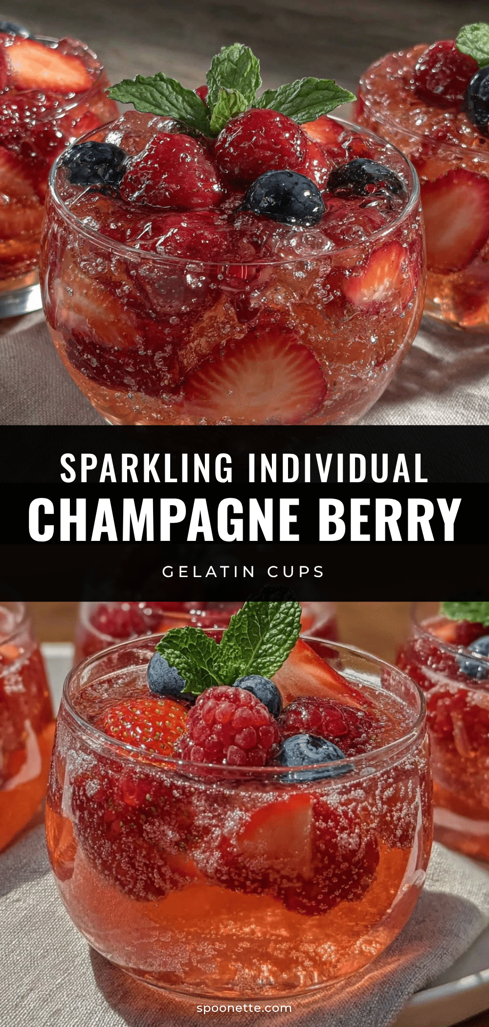 champagne berry gelatin cups recipe