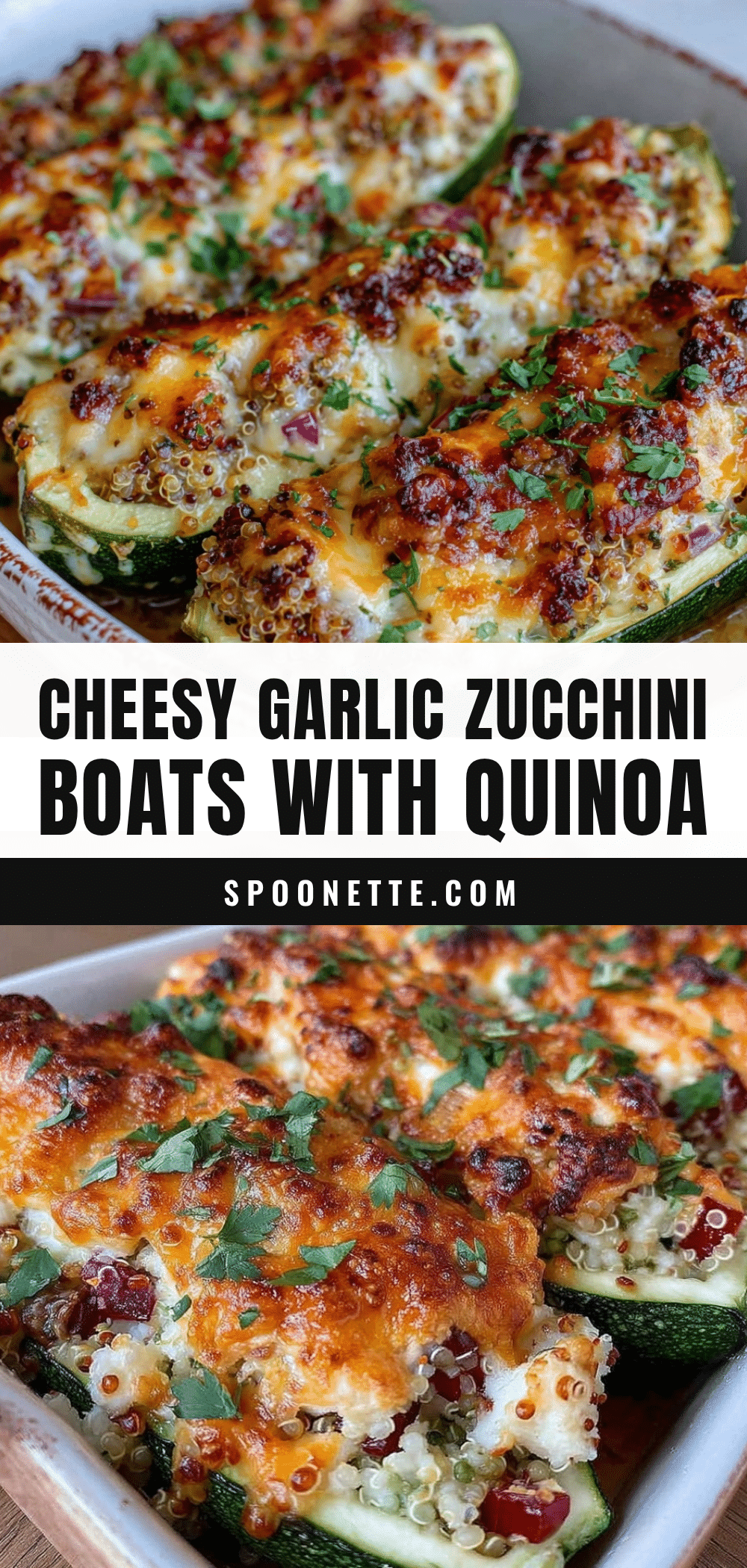 cheesy garlic zucchini boats recipe
