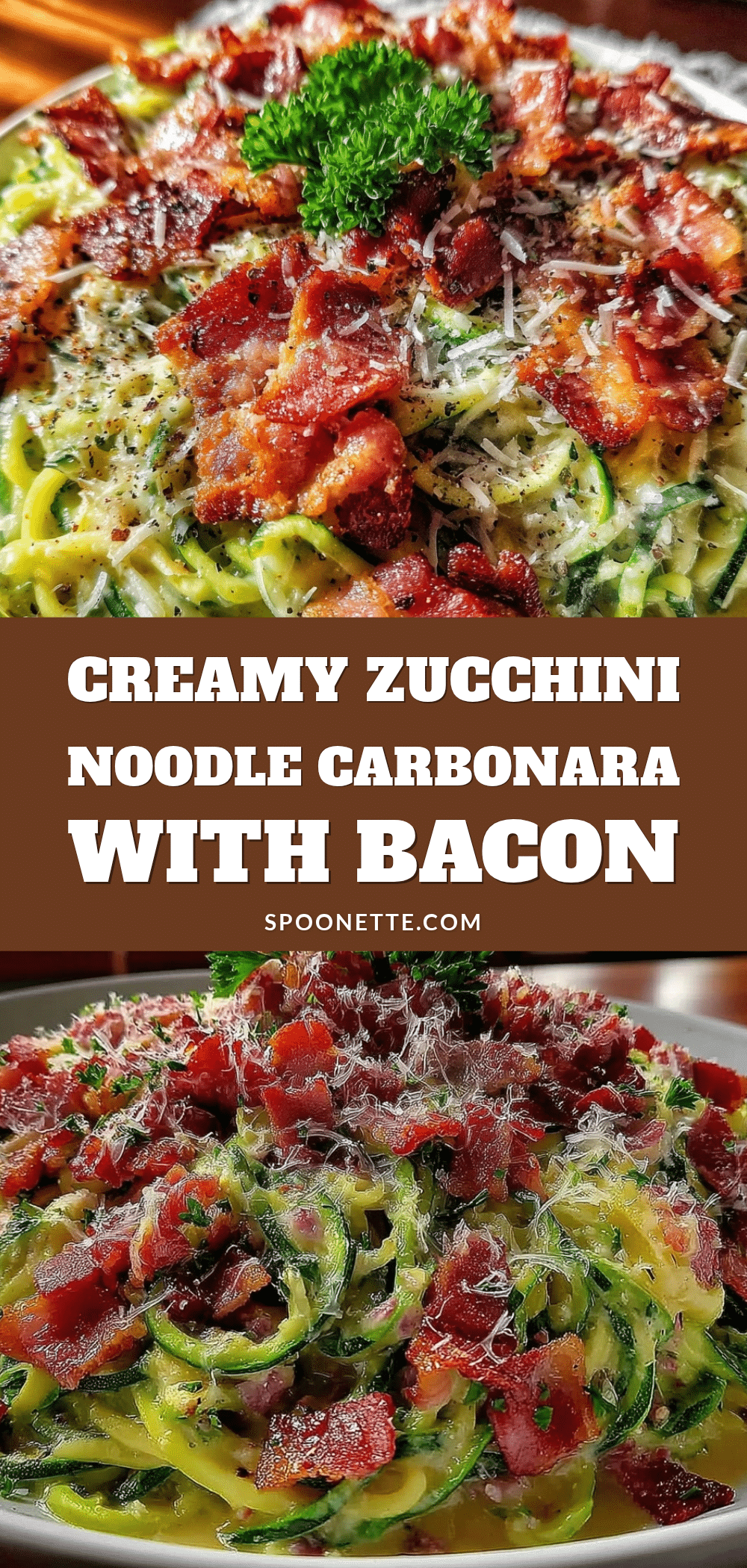 creamy zucchini noodle carbonara recipe