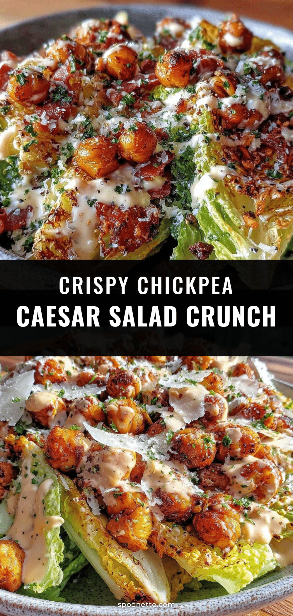 Crispy Chickpea Caesar Salad recipe