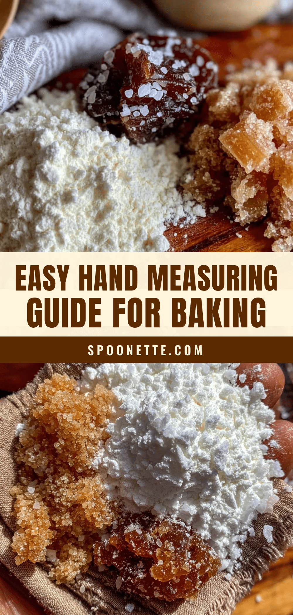 easy hand measuring guide for baking recipe
