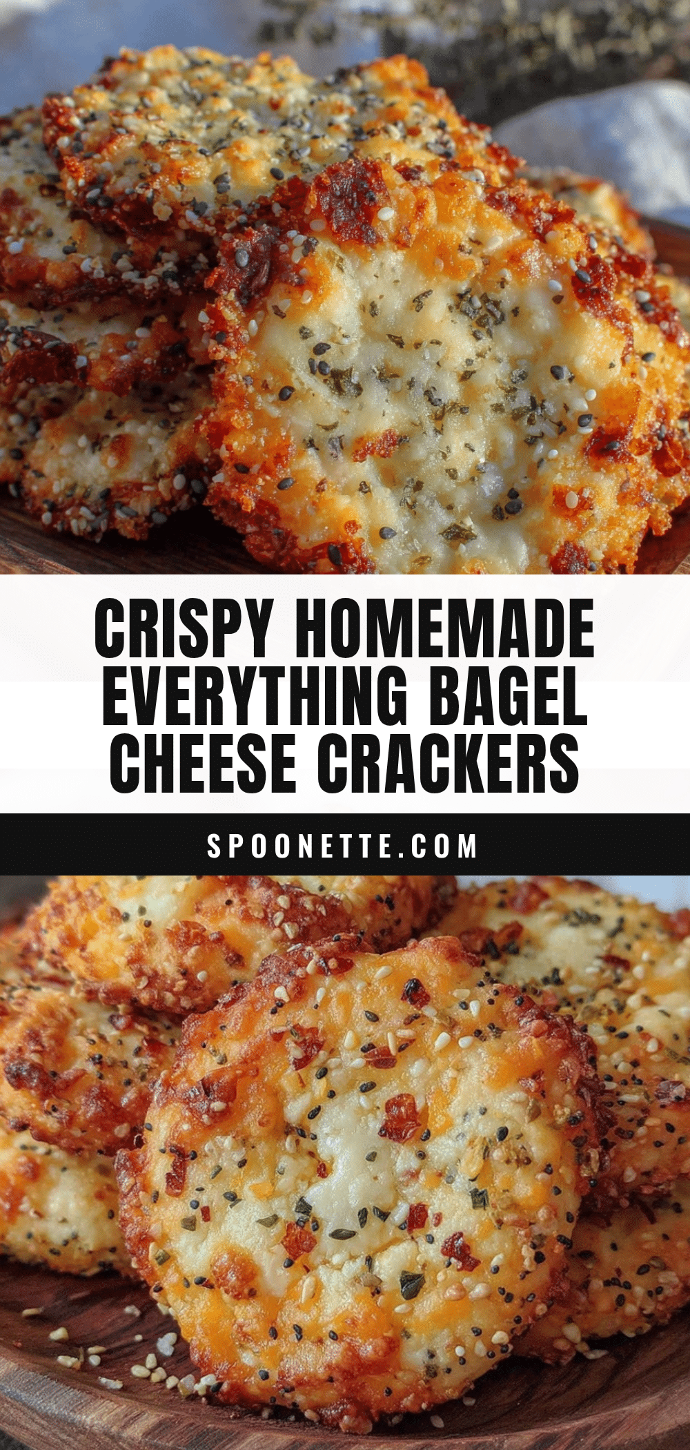 everything bagel cheese crackers recipe