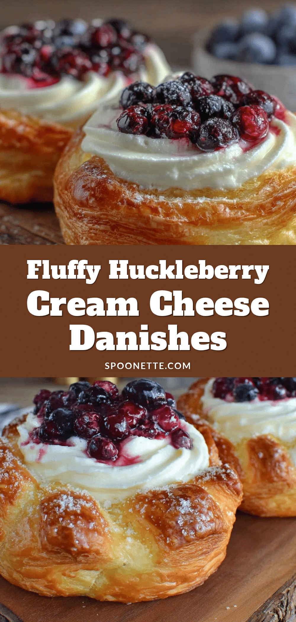 fluffy huckleberry cream cheese danishes recipe