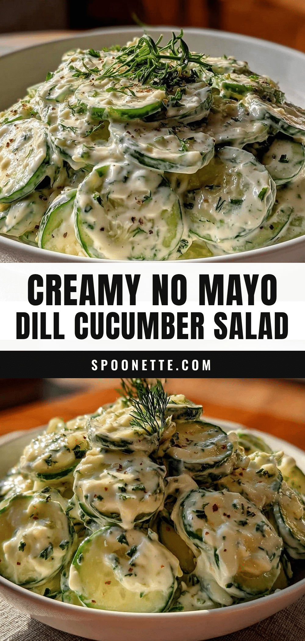 fresh creamy dill cucumber salad recipe