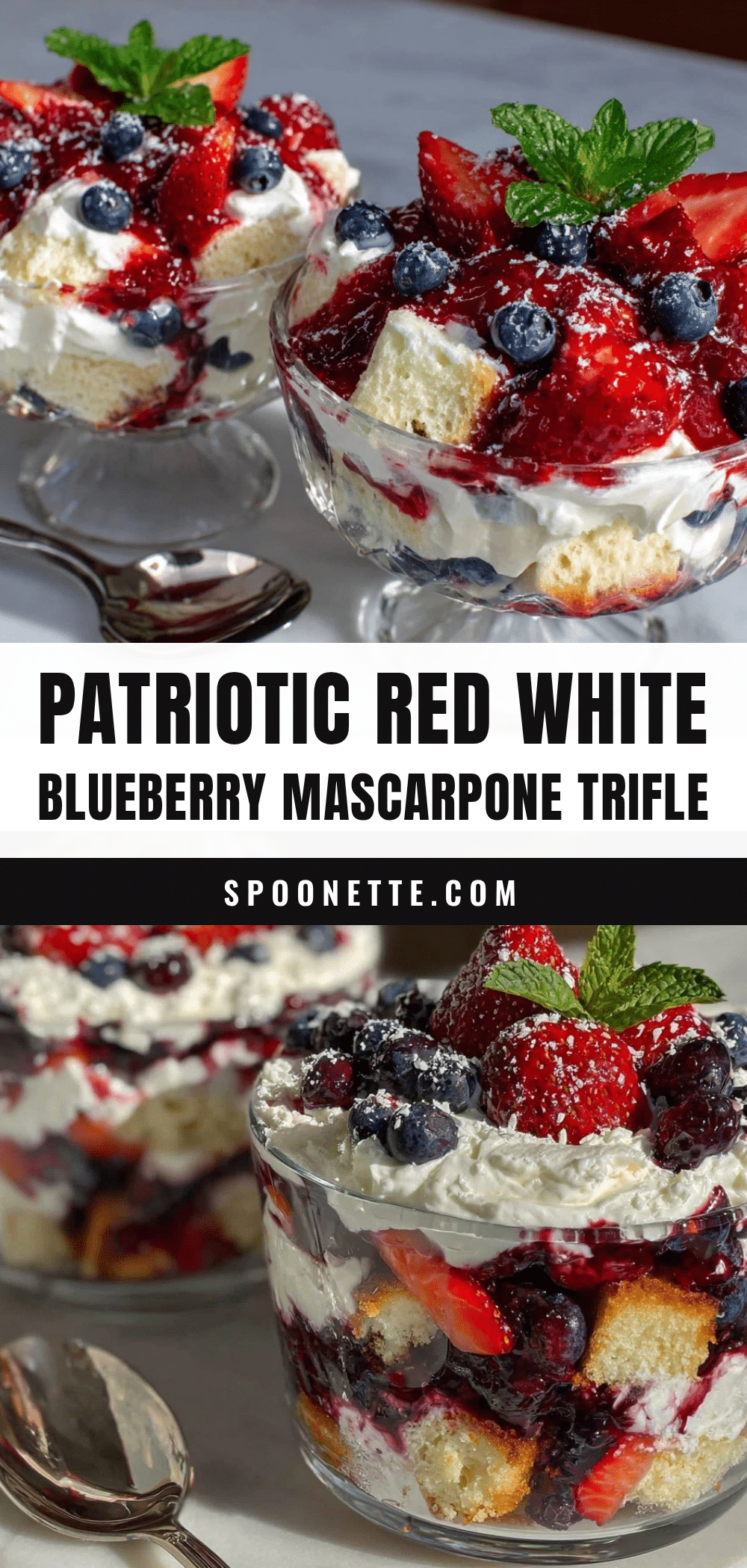 fresh red white and blue berry trifle recipe