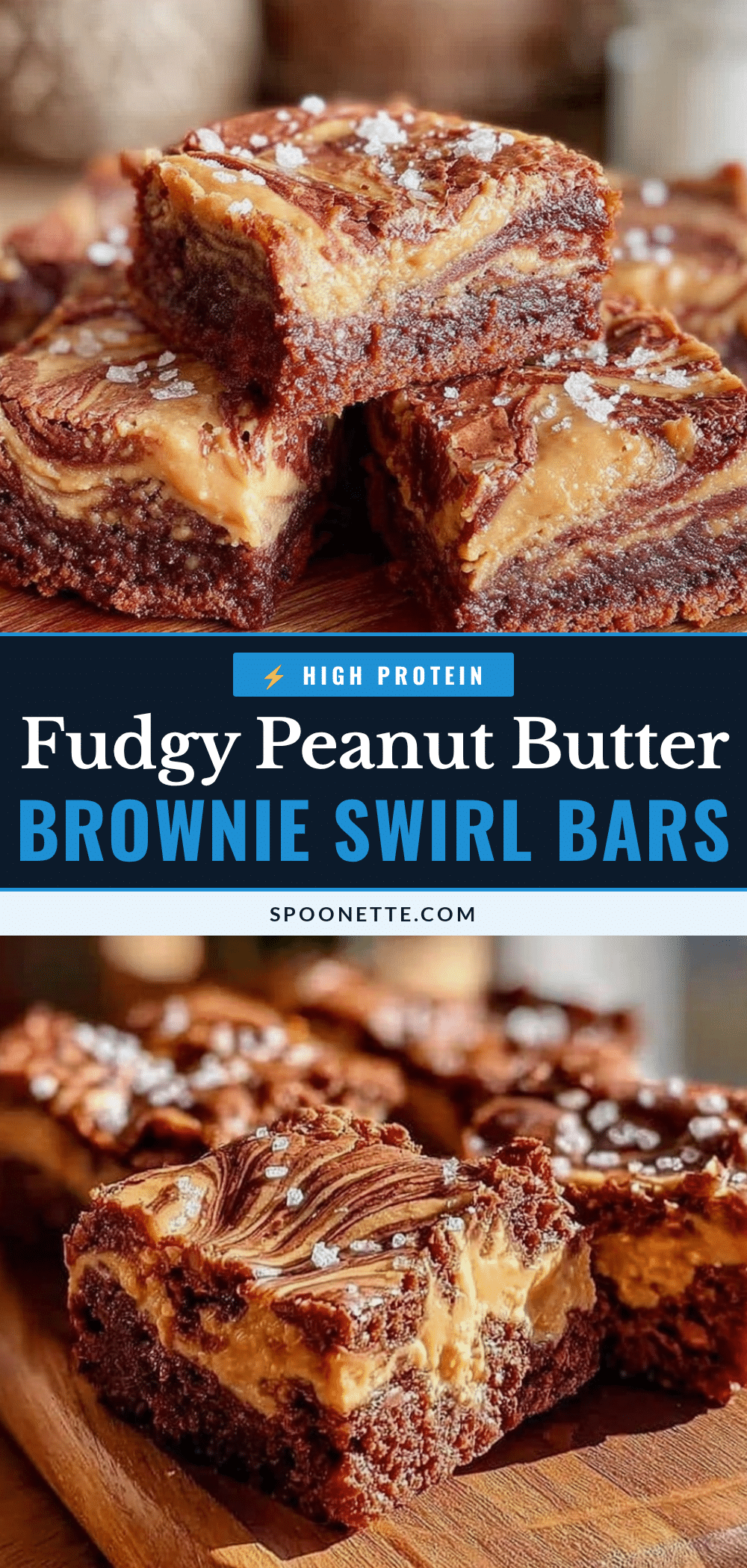 fudgy peanut butter brownie swirl bars recipe
