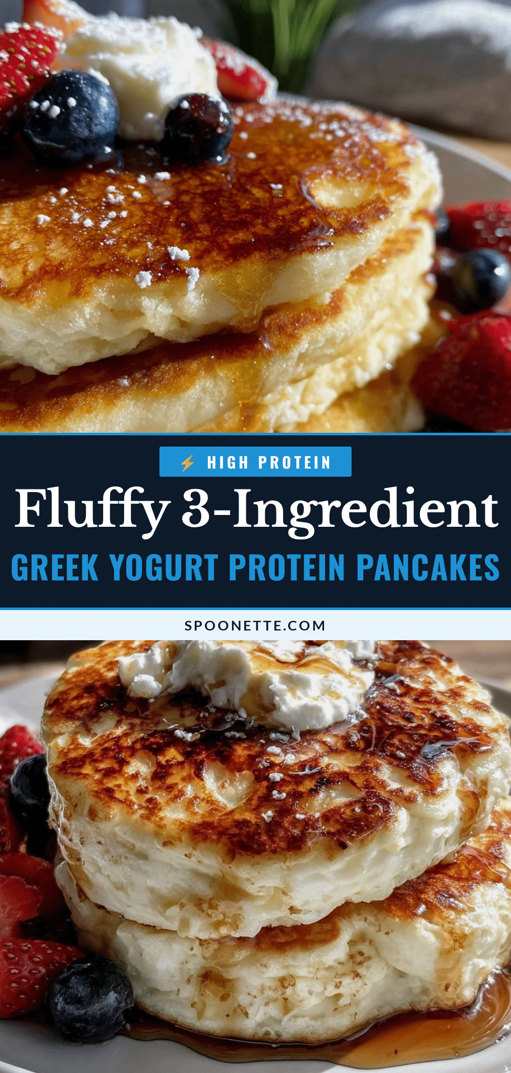 Greek yogurt protein pancakes recipe