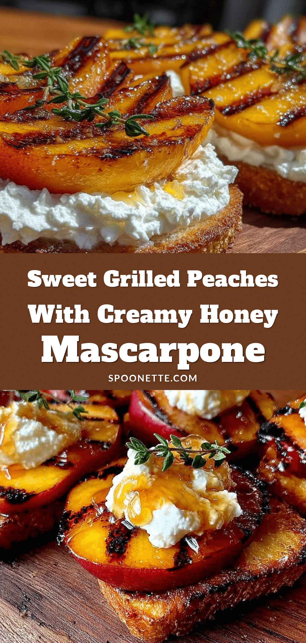 grilled peaches with honey mascarpone recipe