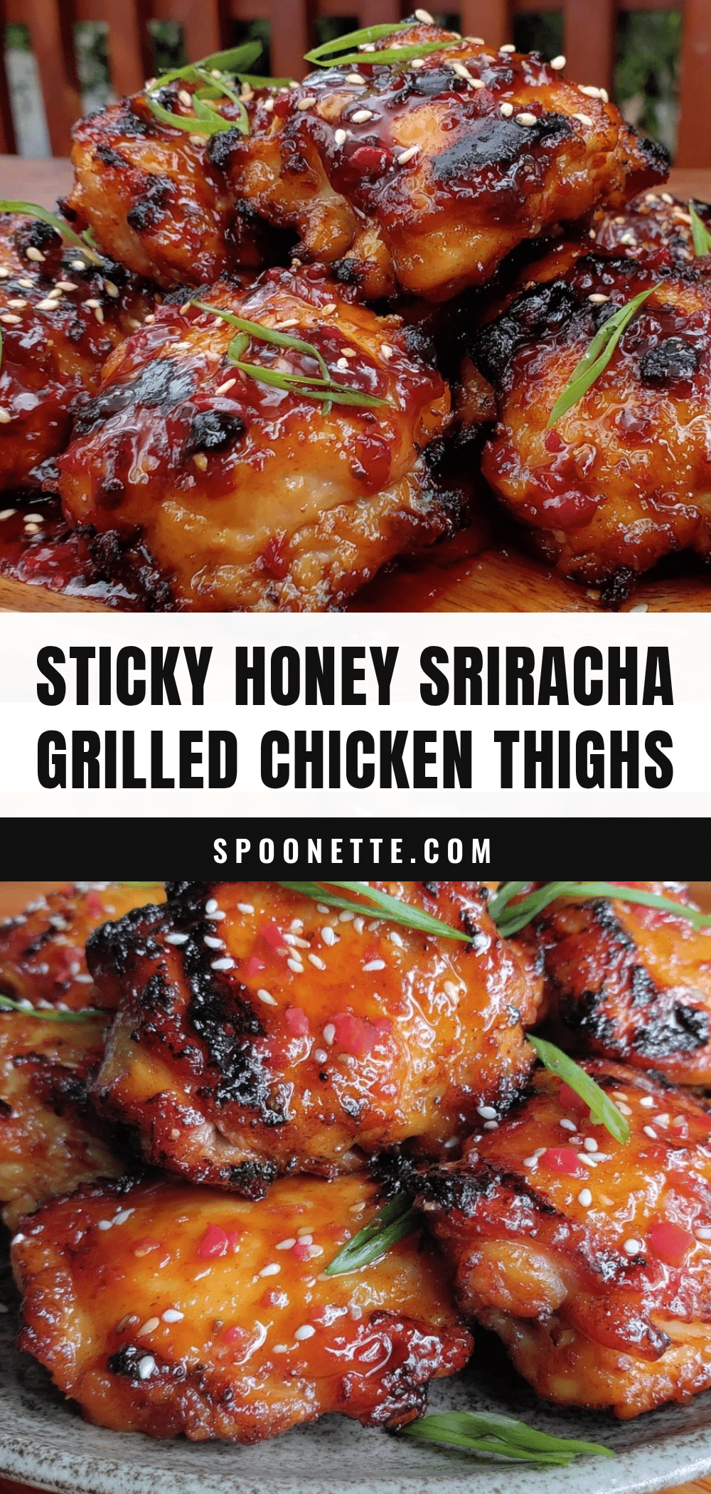 honey sriracha grilled chicken thighs recipe