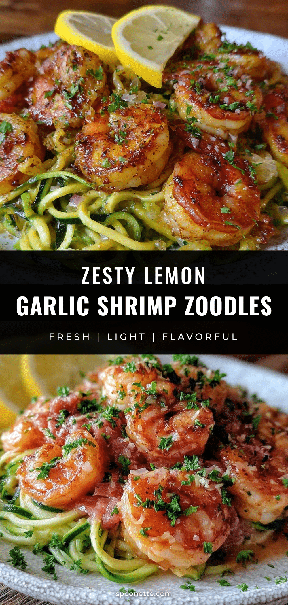 lemon garlic shrimp zoodles recipe