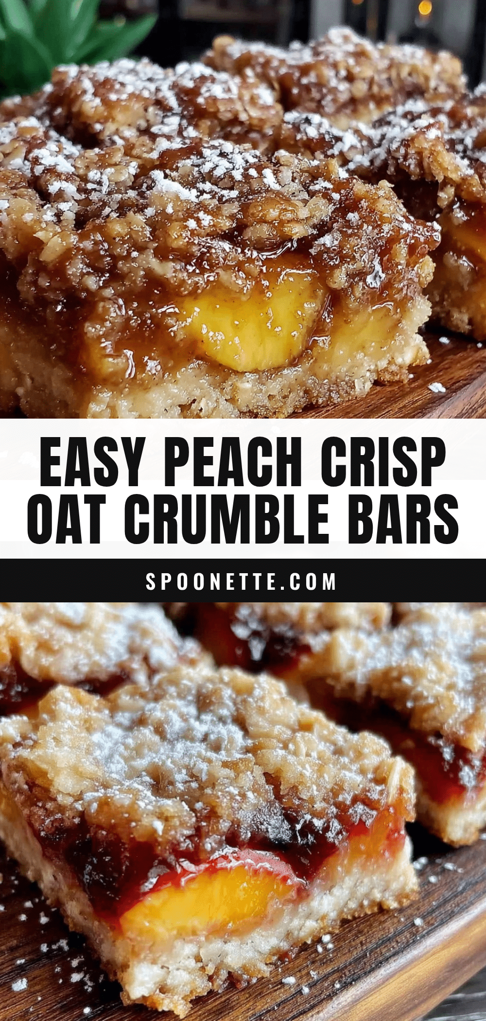 peach crisp crumble bars recipe