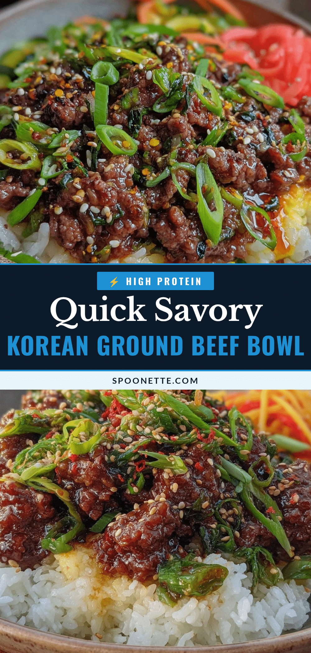 quick savory korean ground beef bowl recipe