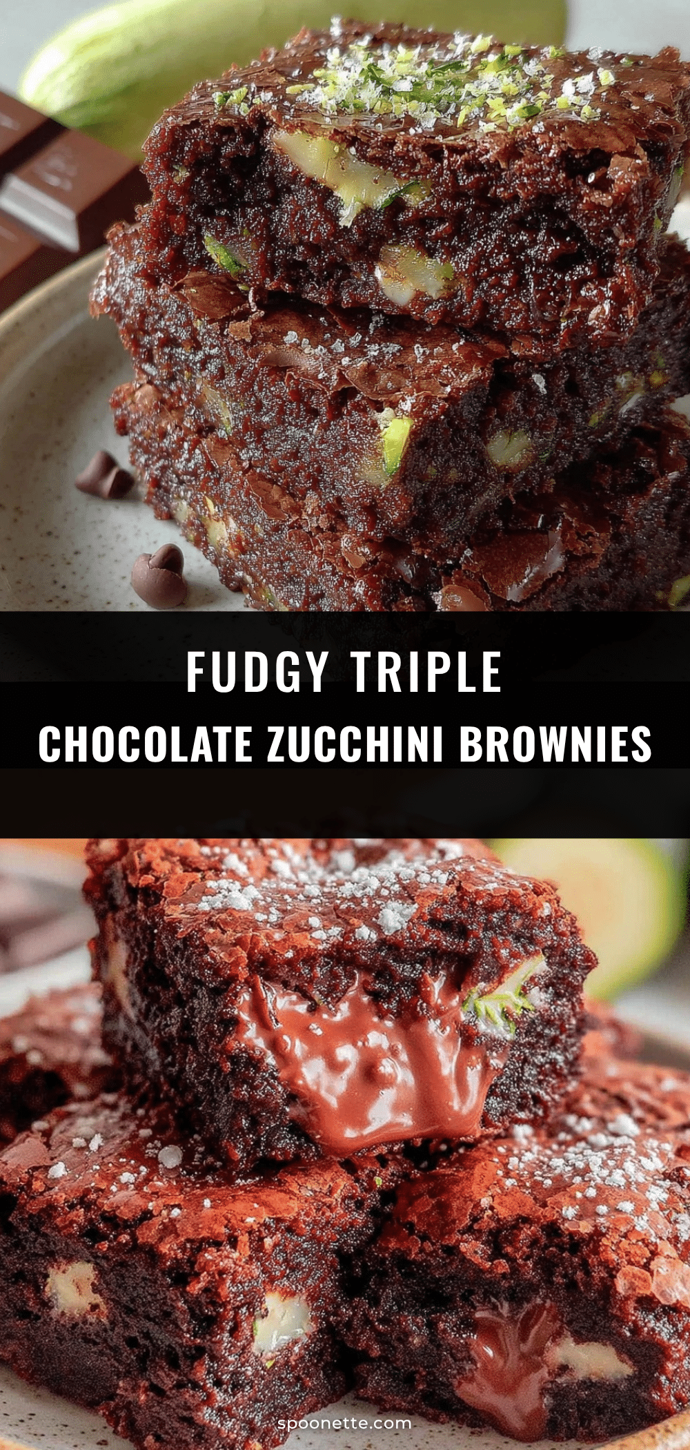triple chocolate zucchini brownies recipe
