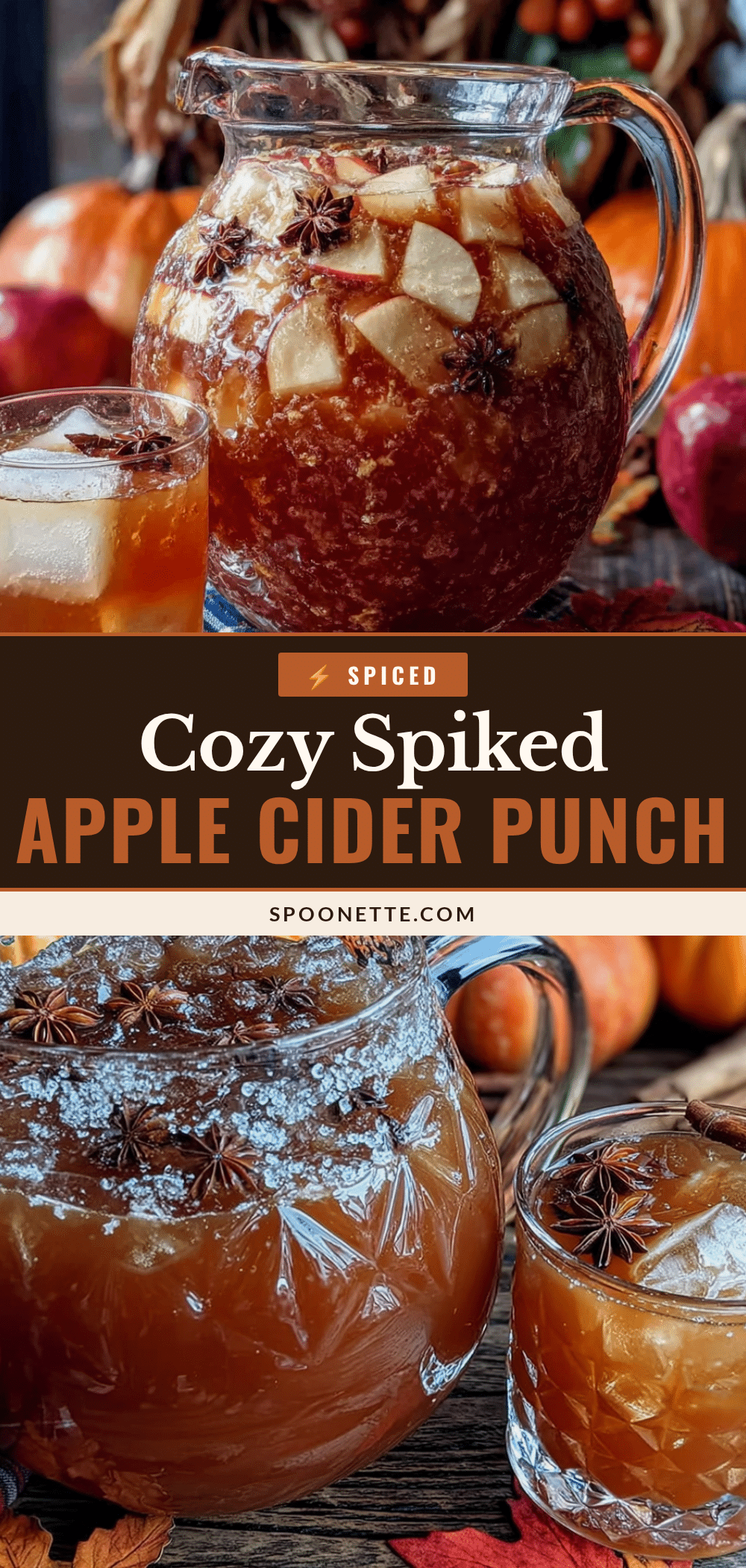 cozy spiked apple cider bourbon punch recipe