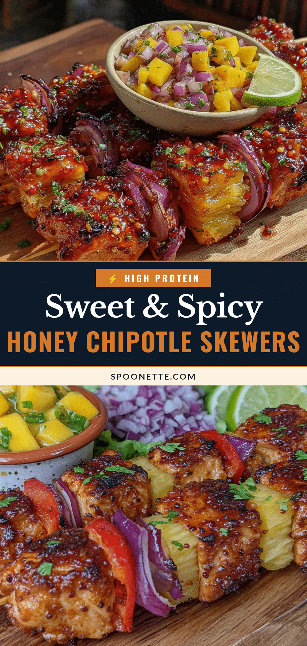 honey chipotle chicken skewers recipe
