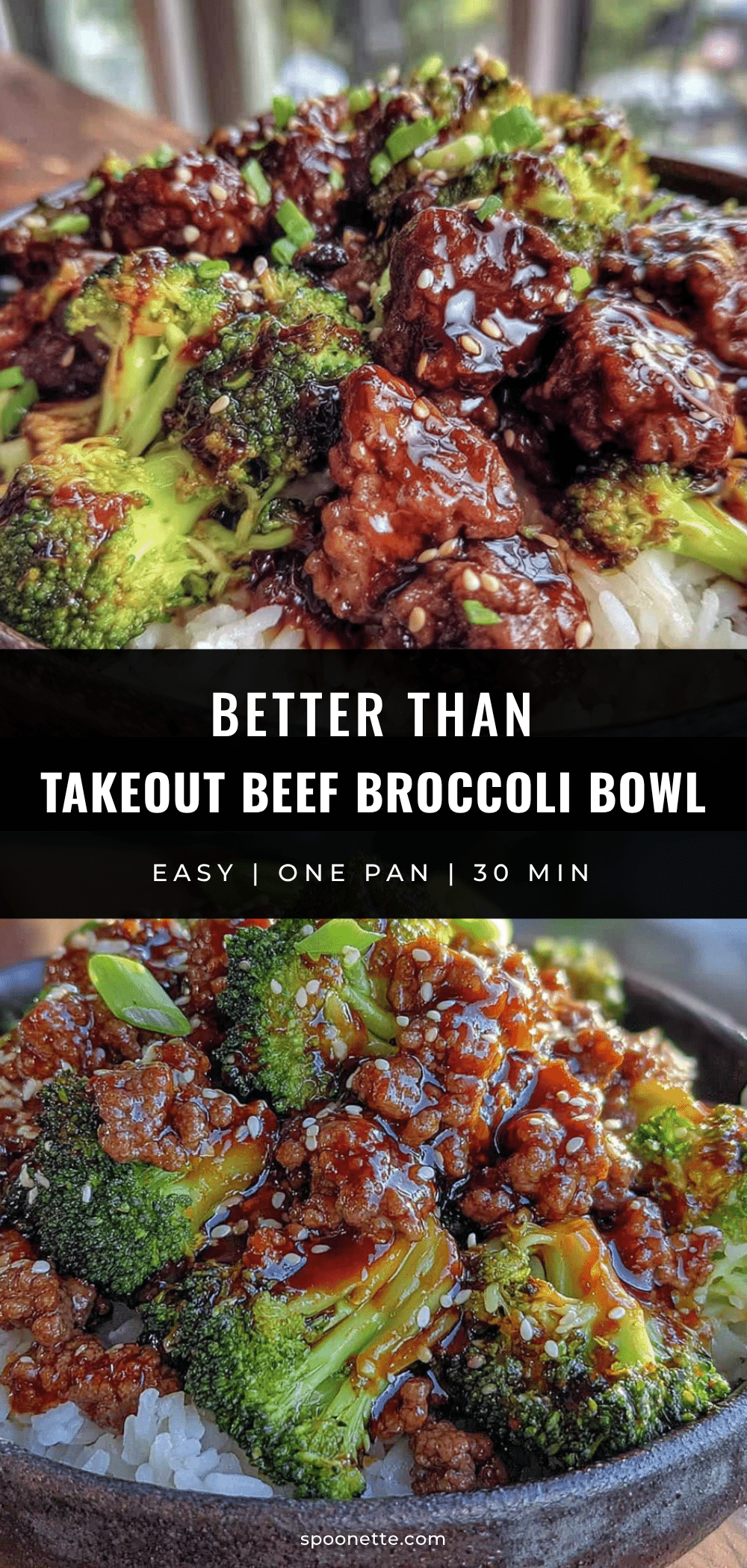 one-pan ground beef and broccoli rice bowl recipe