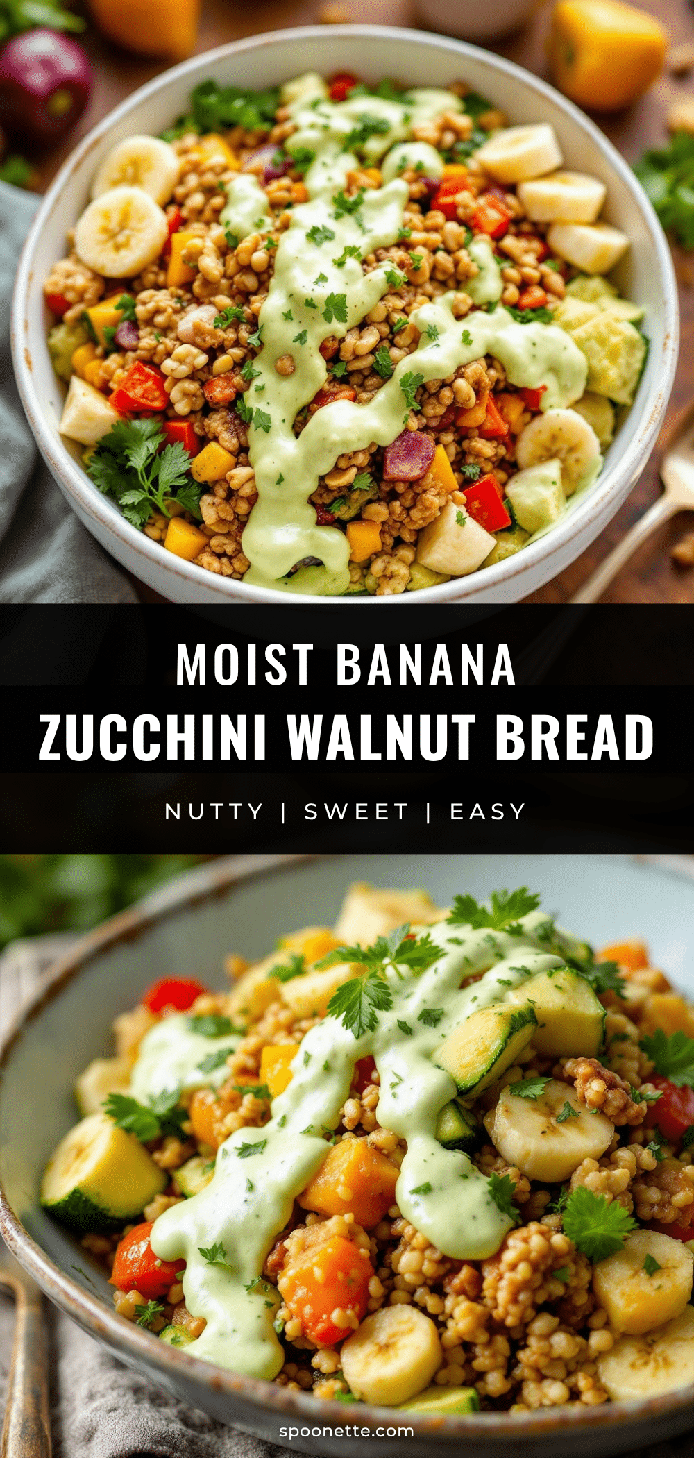 banana zucchini walnut bread recipe