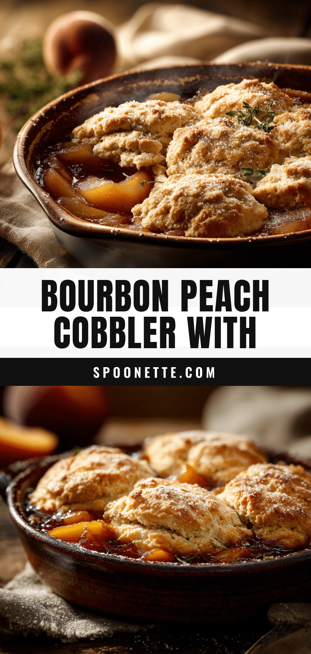 Bourbon Peach Cobbler recipe