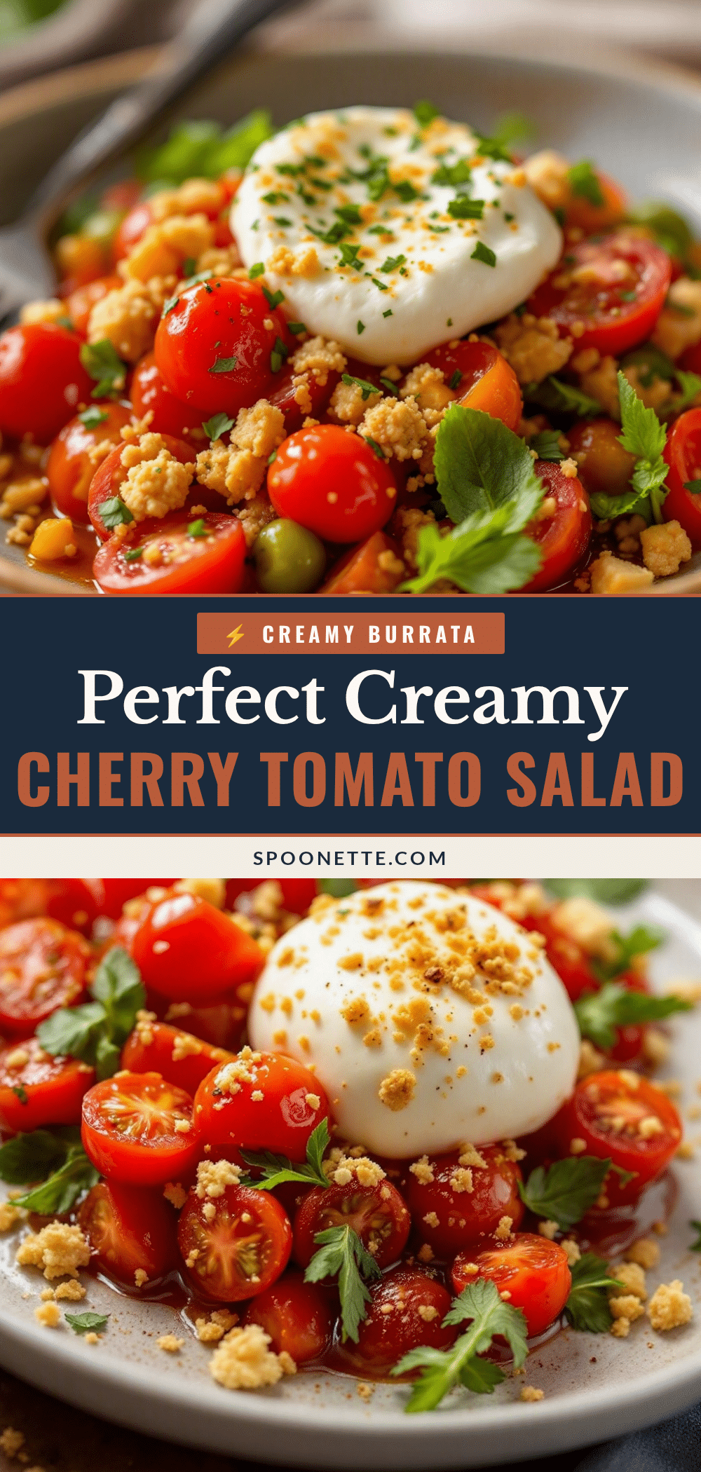 creamy burrata cherry tomato salad recipe