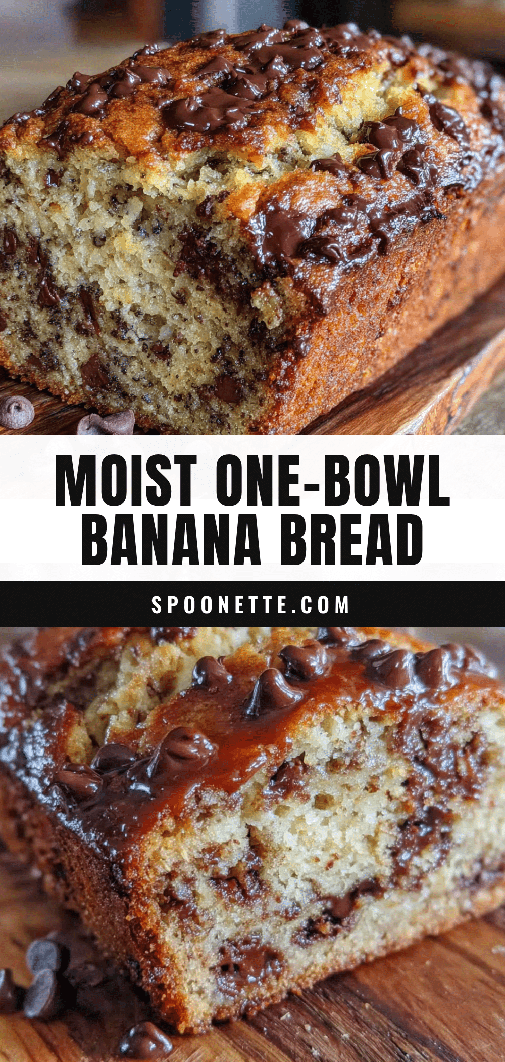 easy one-bowl banana bread with chocolate chips recipe