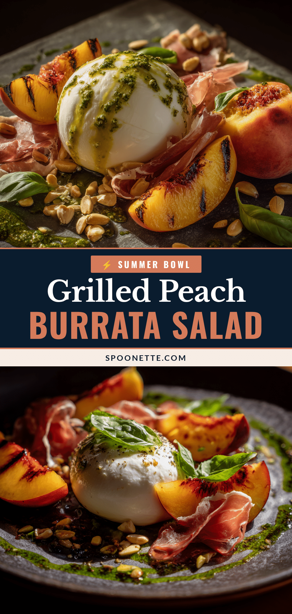 grilled peach and burrata salad recipe