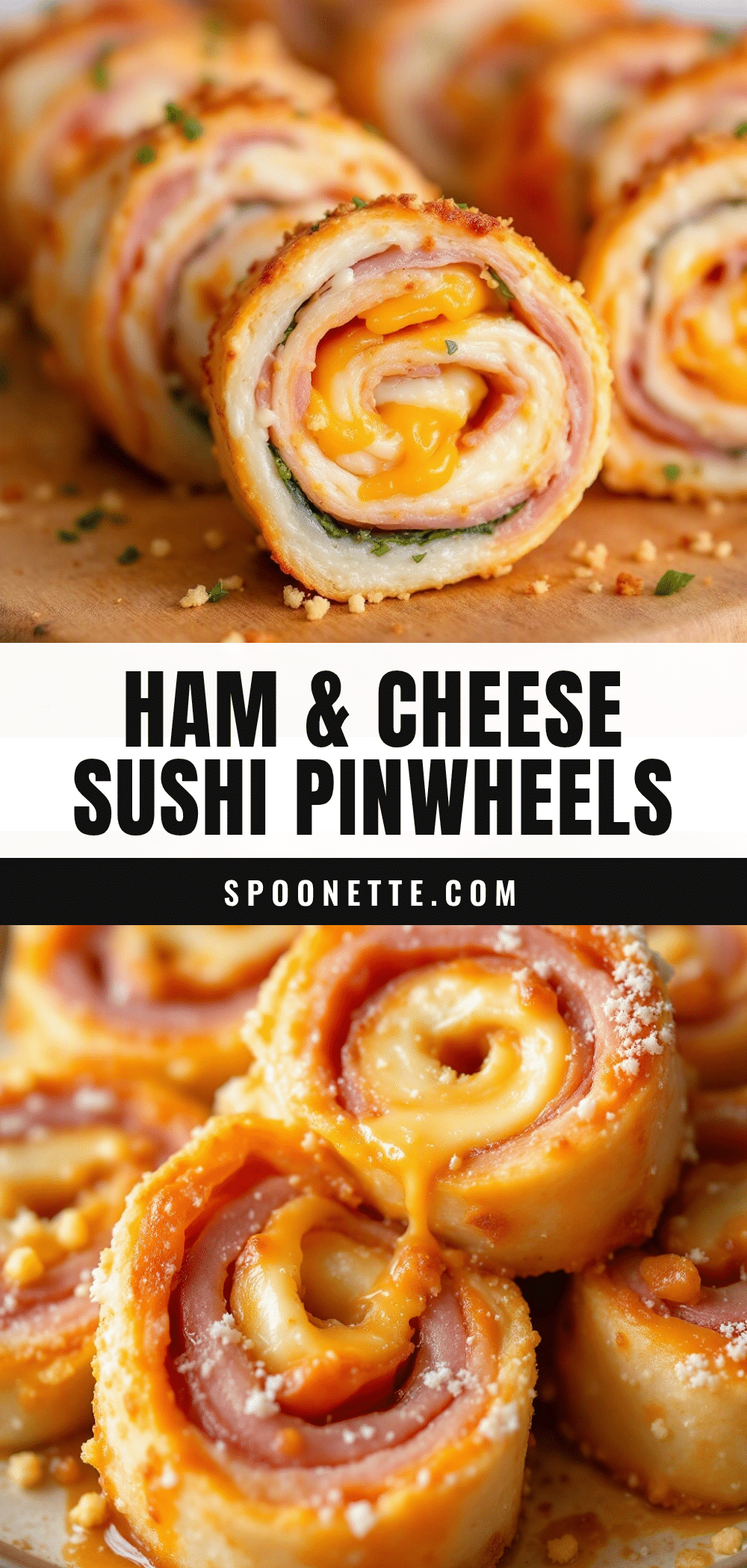 ham and cheese sushi-style pinwheels recipe
