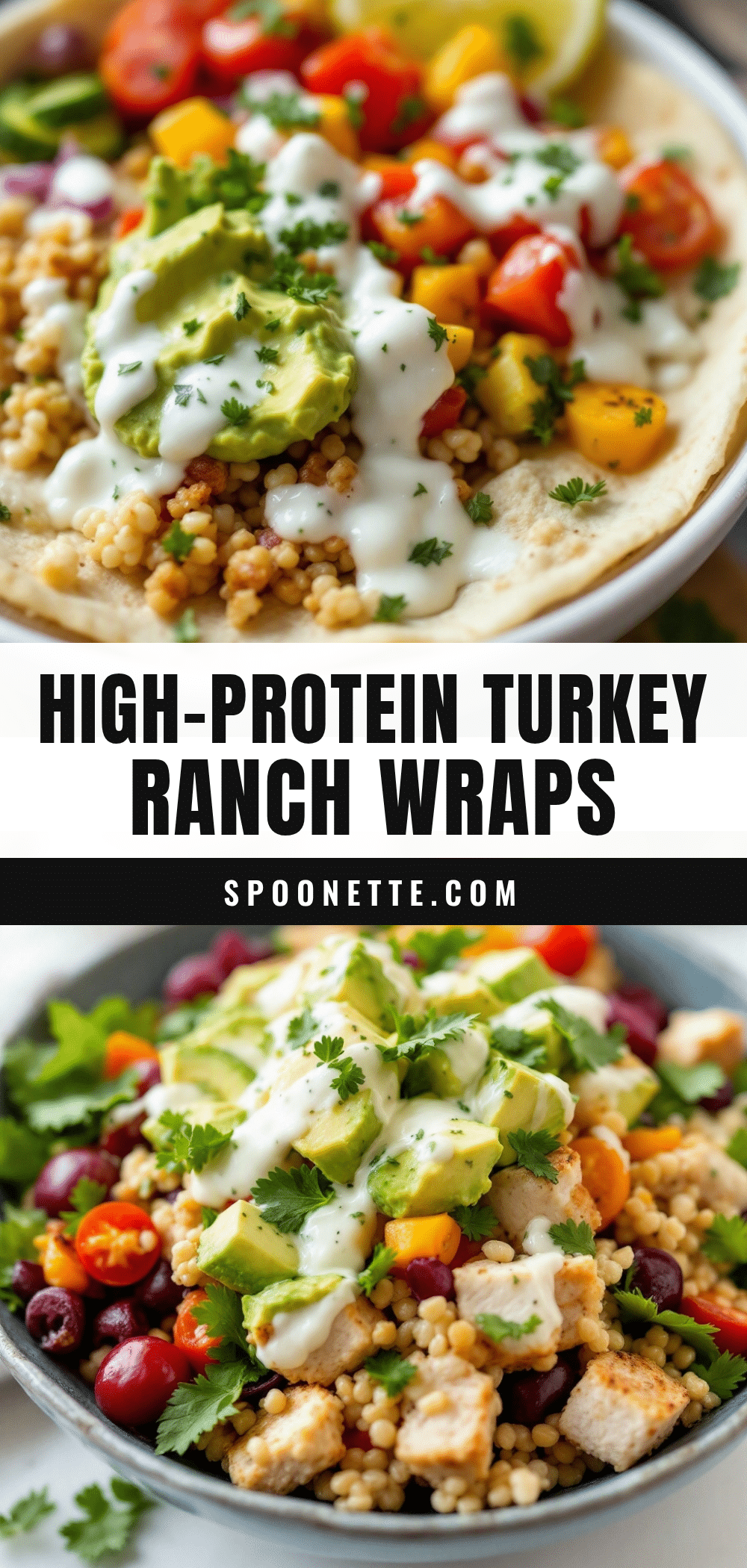 high-protein turkey ranch wrap recipe