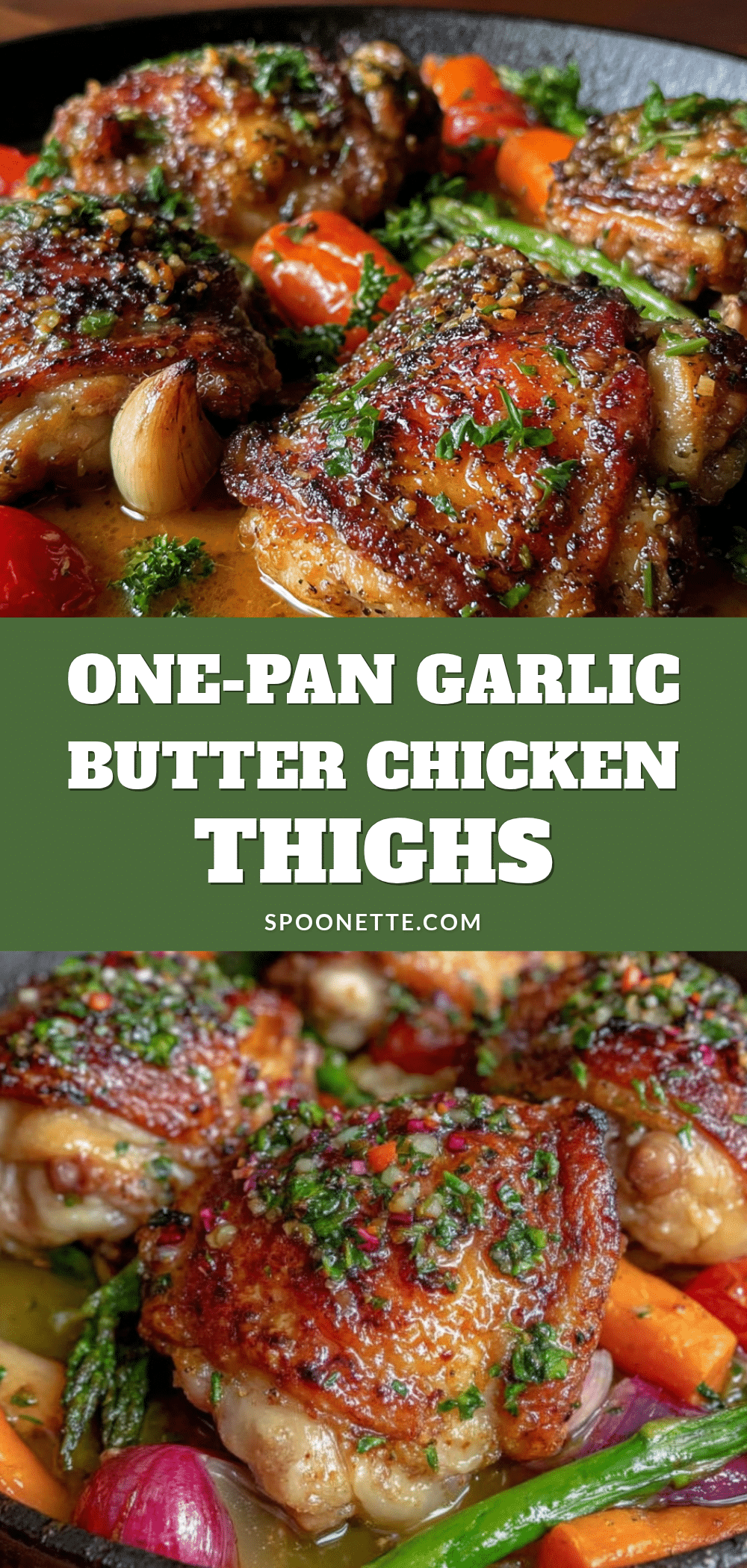 one-pan garlic butter chicken thighs recipe