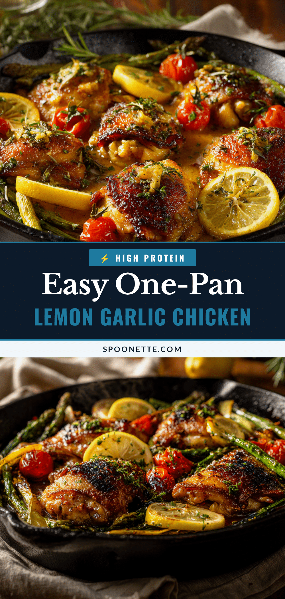 one-pan lemon garlic chicken and veggies recipe