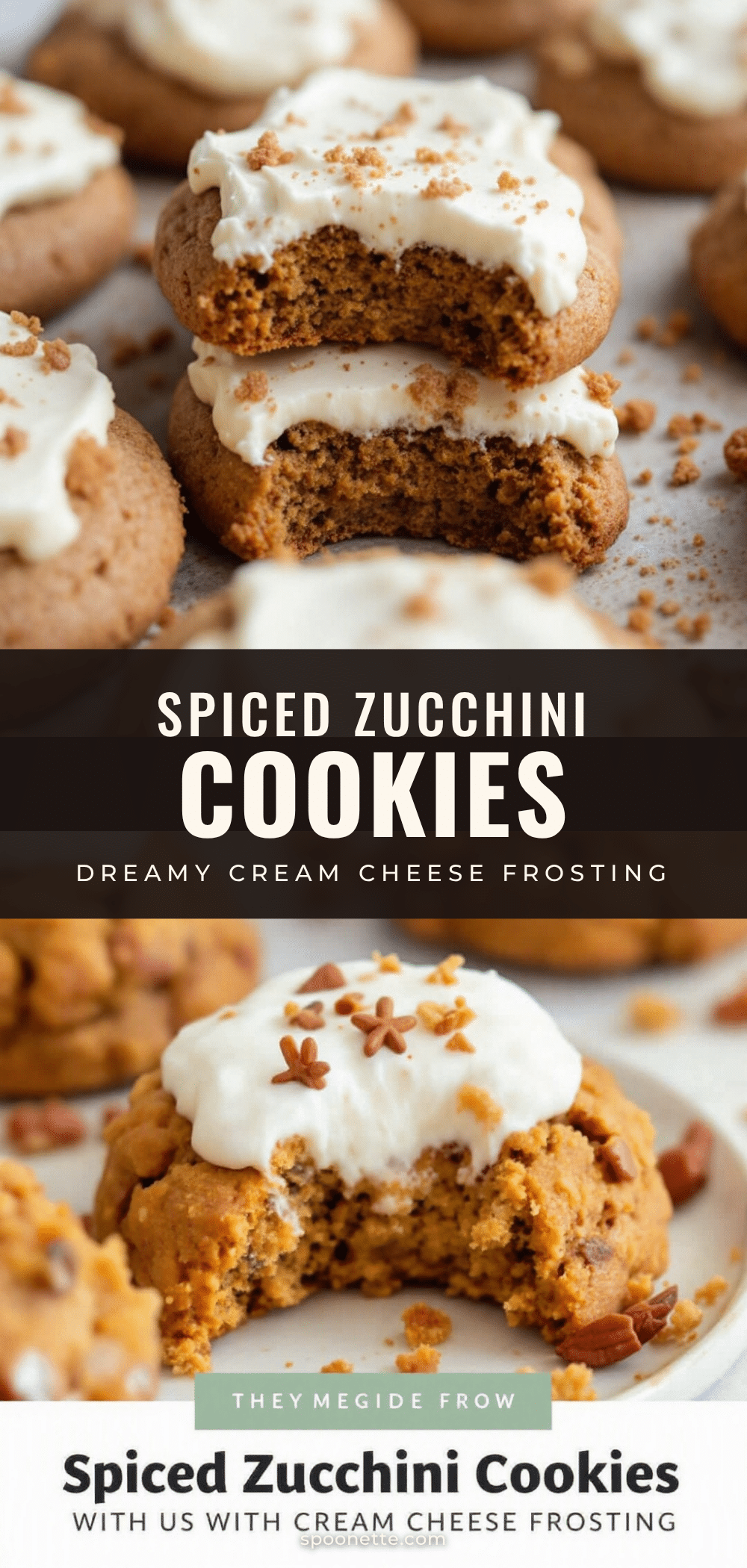 spiced zucchini cookies with cream cheese frosting recipe