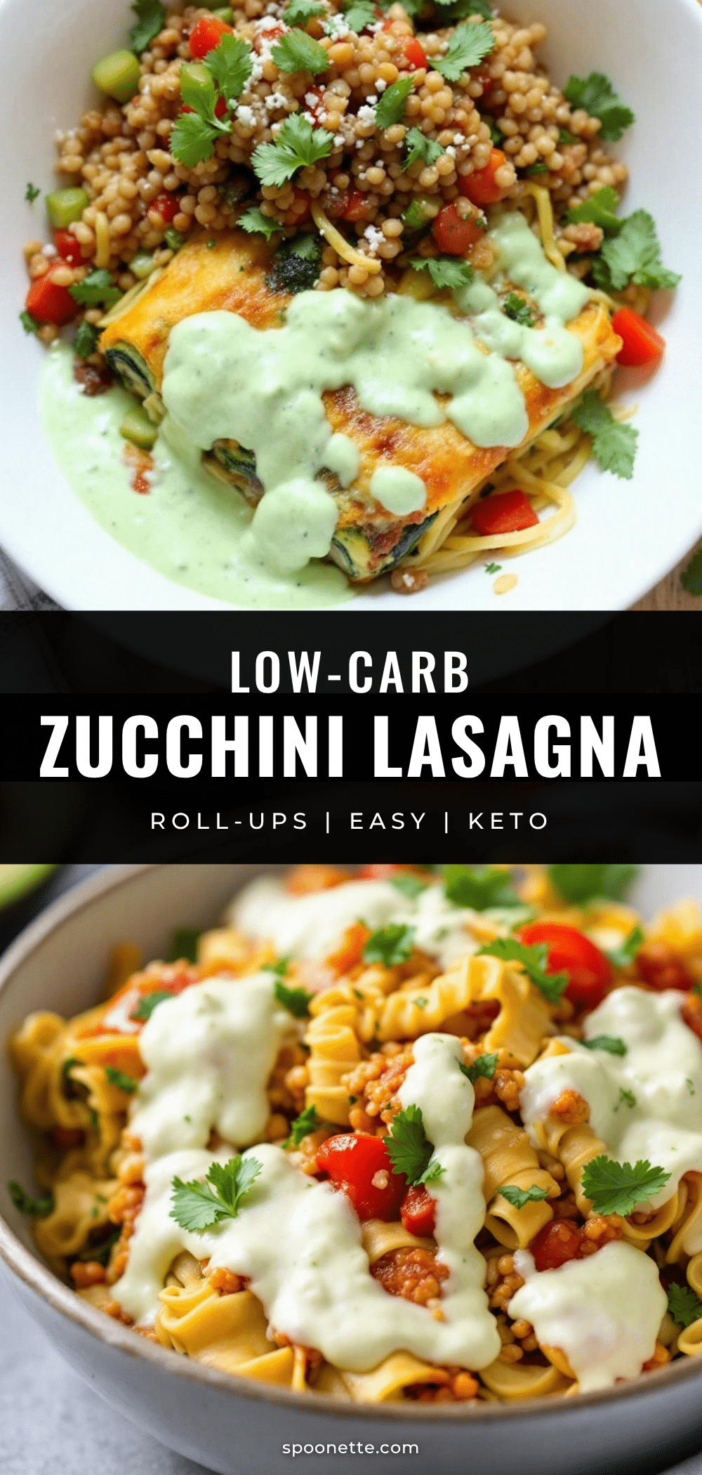 zucchini noodle lasagna roll-ups recipe