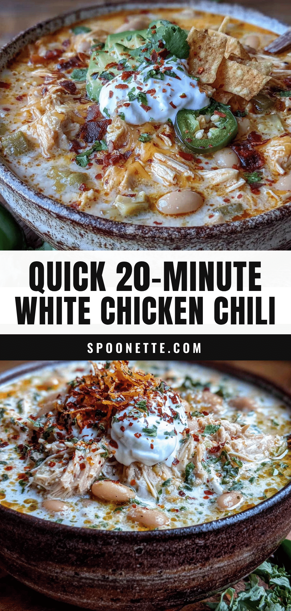 quick 20-minute white chicken chili recipe